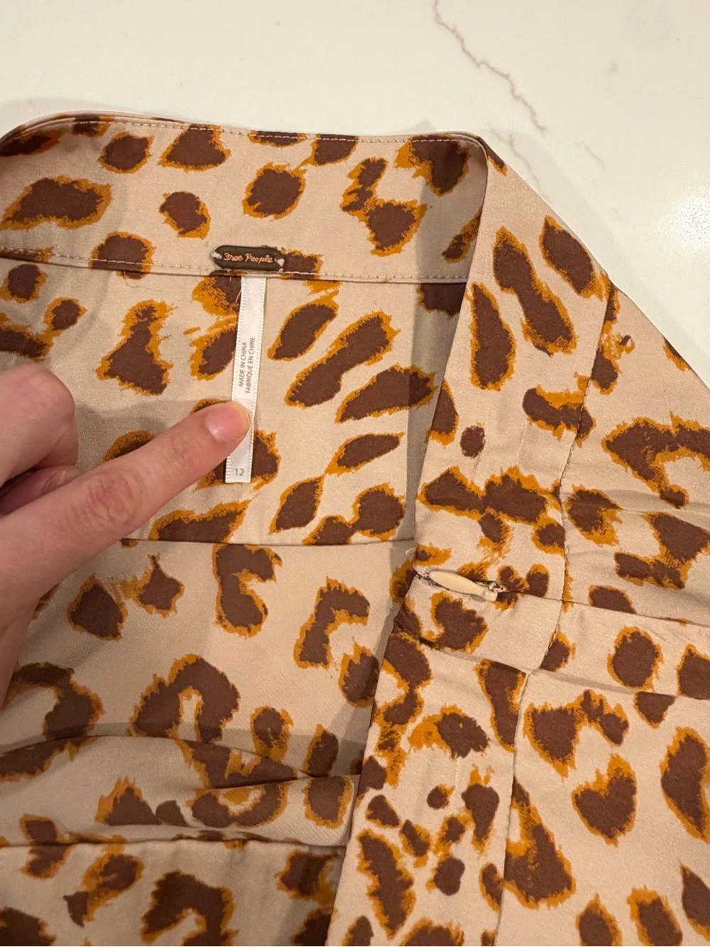 Free People Leopard Print Midi Slip Skirt - Beige and Brown